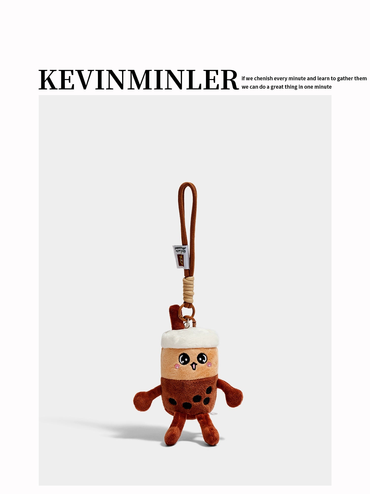 Charming Plush Pearl Milk Tea Cup Keychain – Adorable Bag Pendant Gift