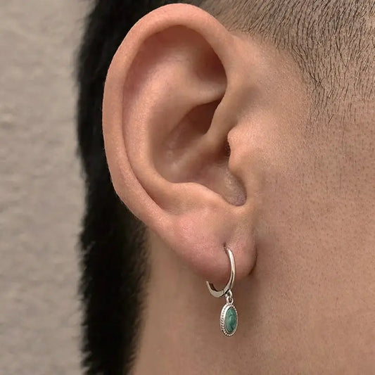 S925 Sterling Silver Starry Sky Hoop Earrings, Unisex Luxury 9mm Design