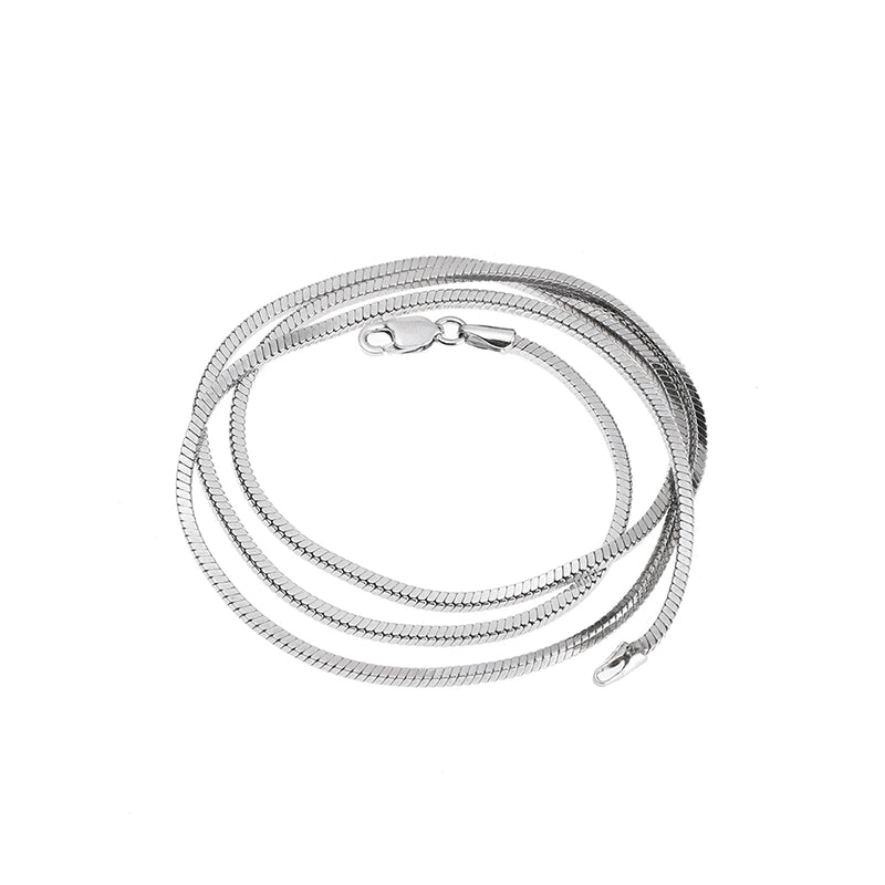 LUXTA Platinum necklace, chain for key bag , 925 sample silver, silver 925 sample, high-quality style