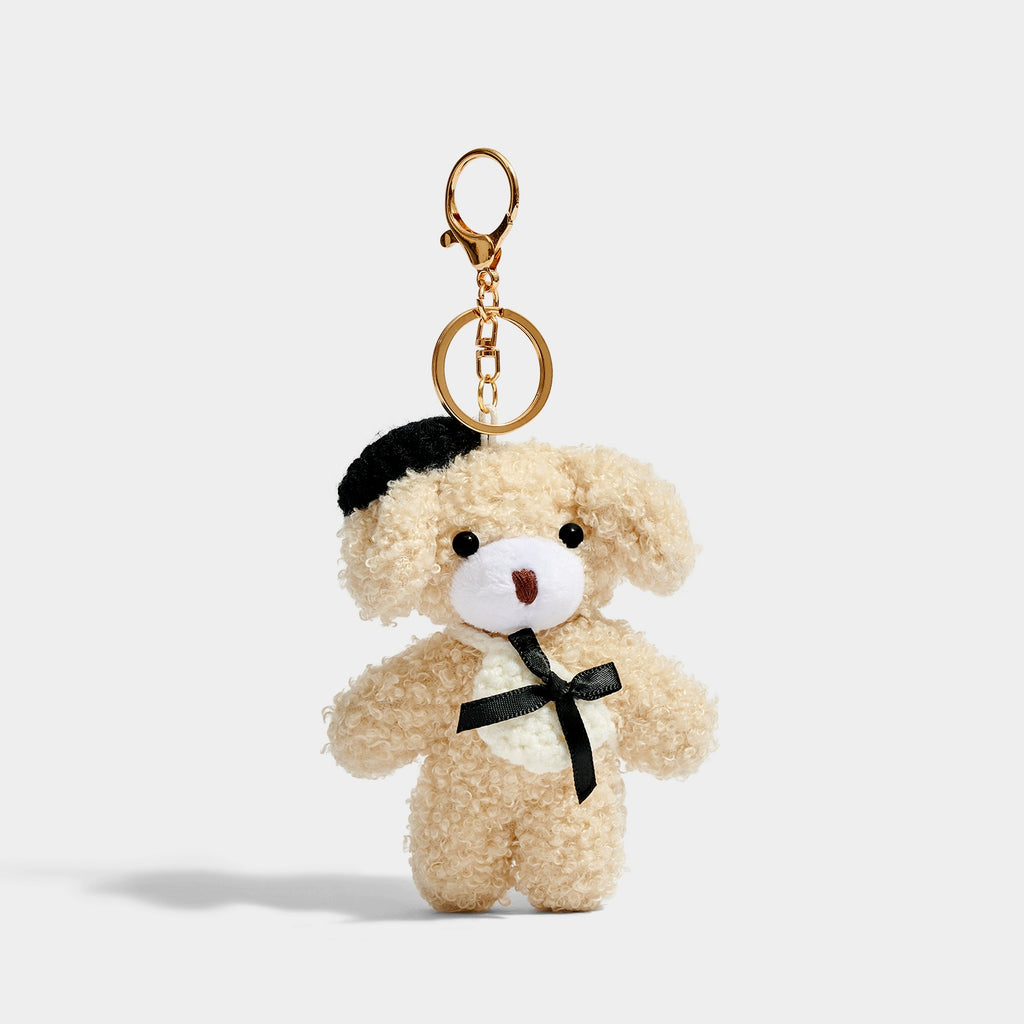 Charming Beret Bow Little Bear Keychain Bag Charm – Unique Birthday Gift