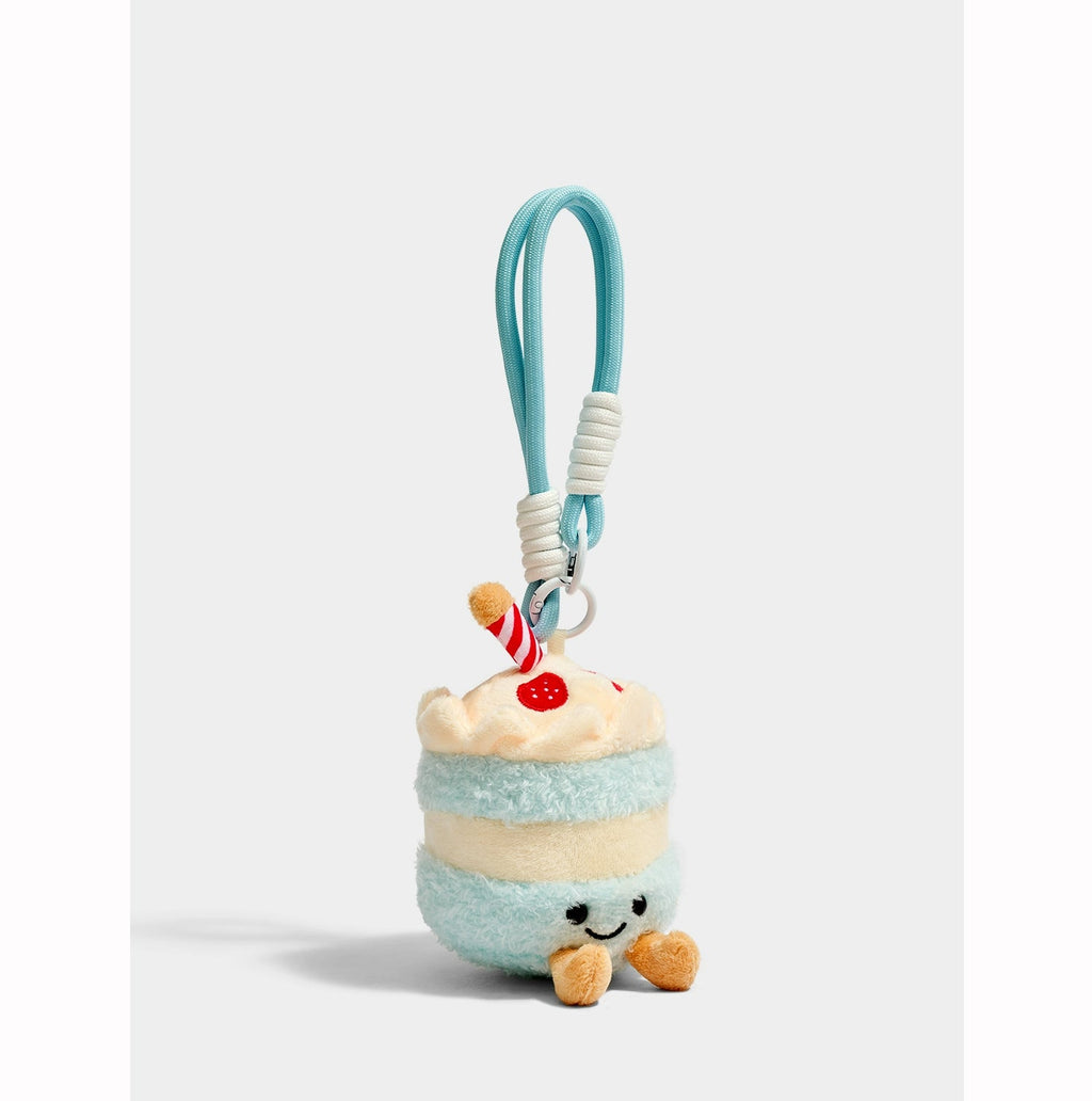 Charming Plush Pearl Milk Tea Cup Keychain – Adorable Bag Pendant Gift