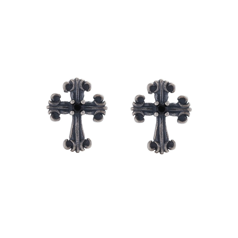 Retro trend earrings for men and women, silver 925 sample