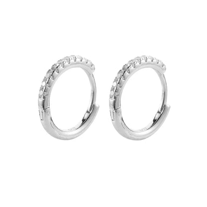 Universal trend earrings hip-hop style for men and women, silver 925 sample, European style, simple and elegant design