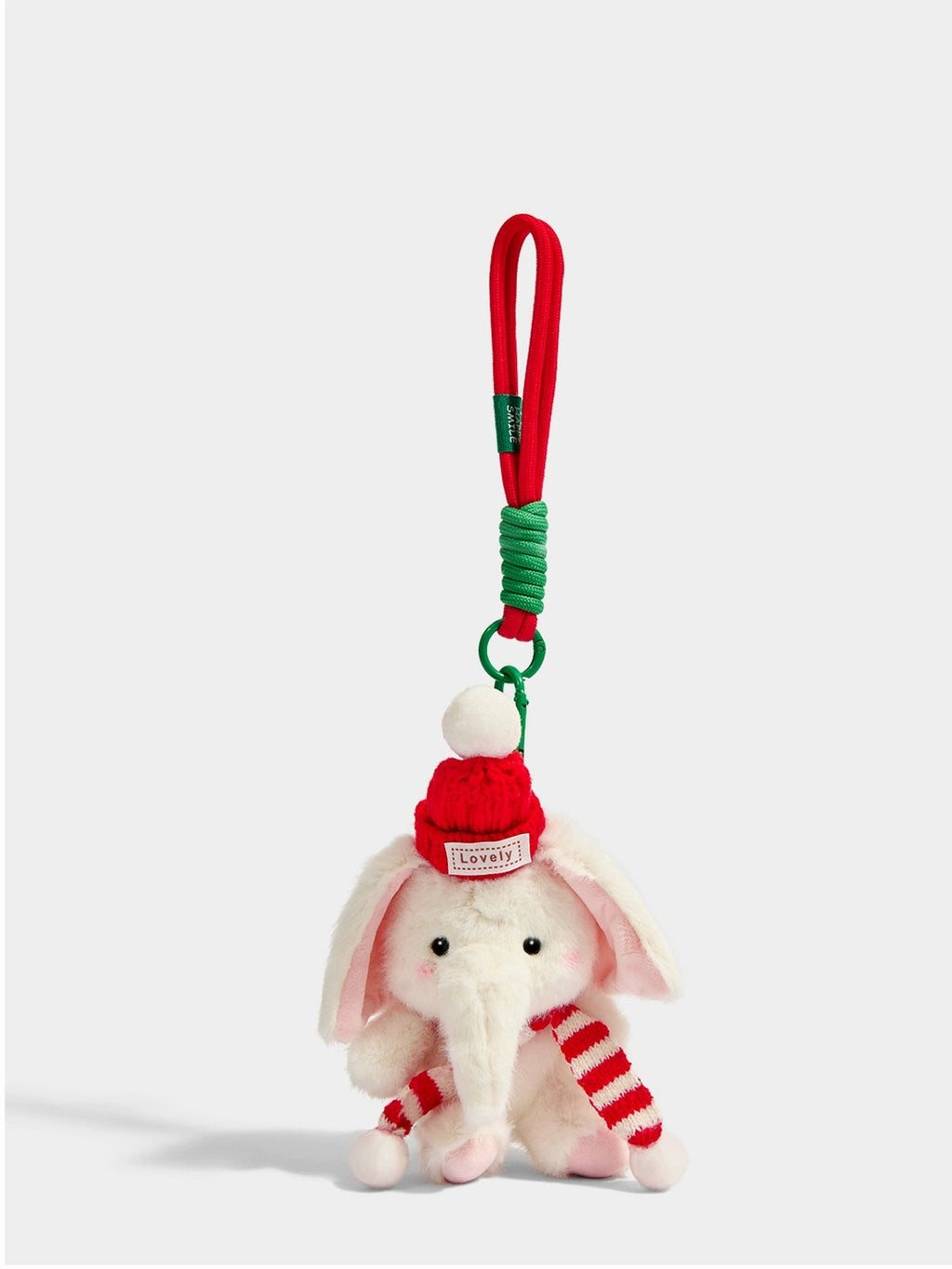Cute Plush Elephant Keychain Pendant Doll with Scarf - Perfect Gift