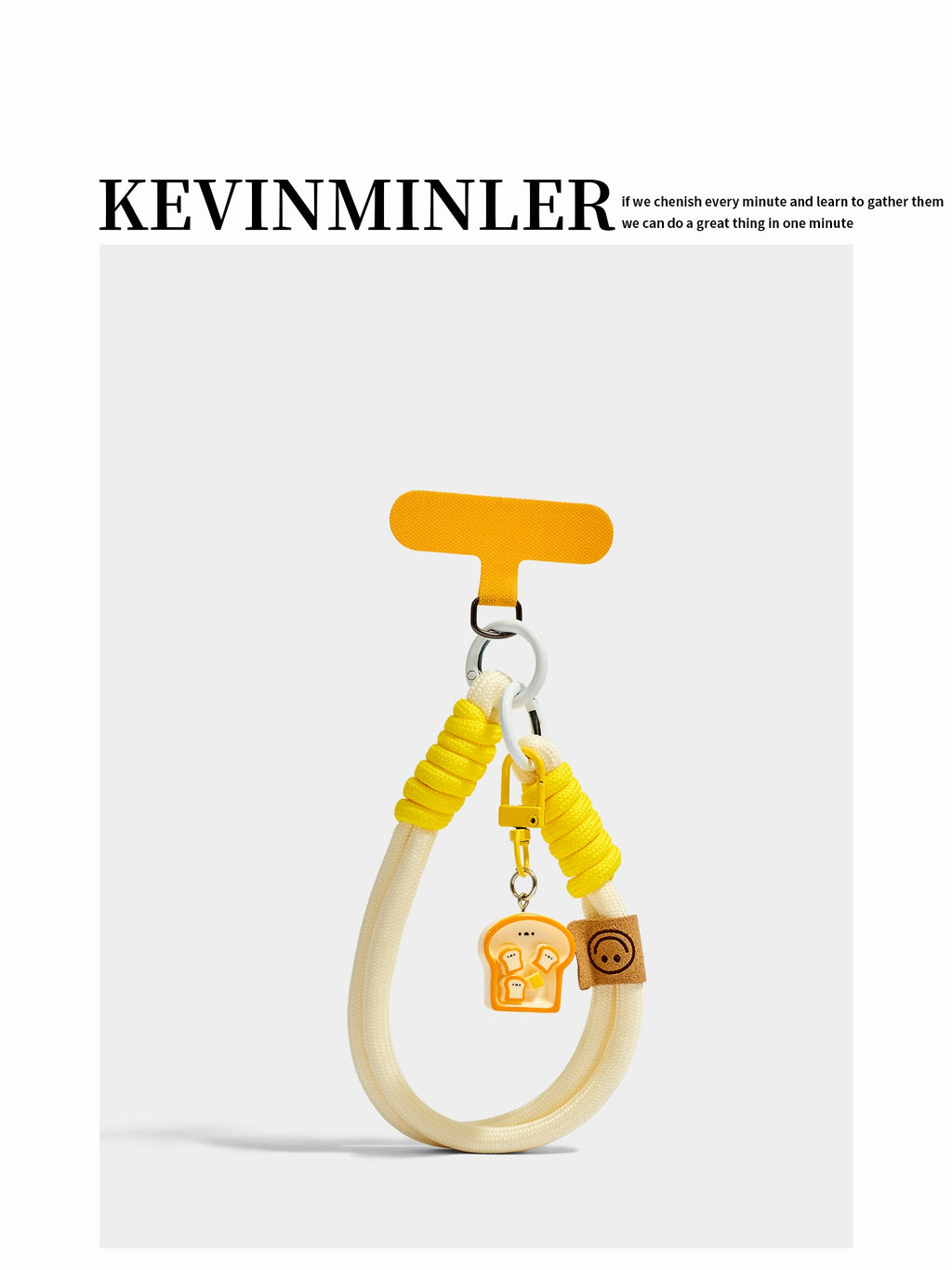 Cute Fried Egg Food Phone Lanyard Keychain - Novelty Bag Charm