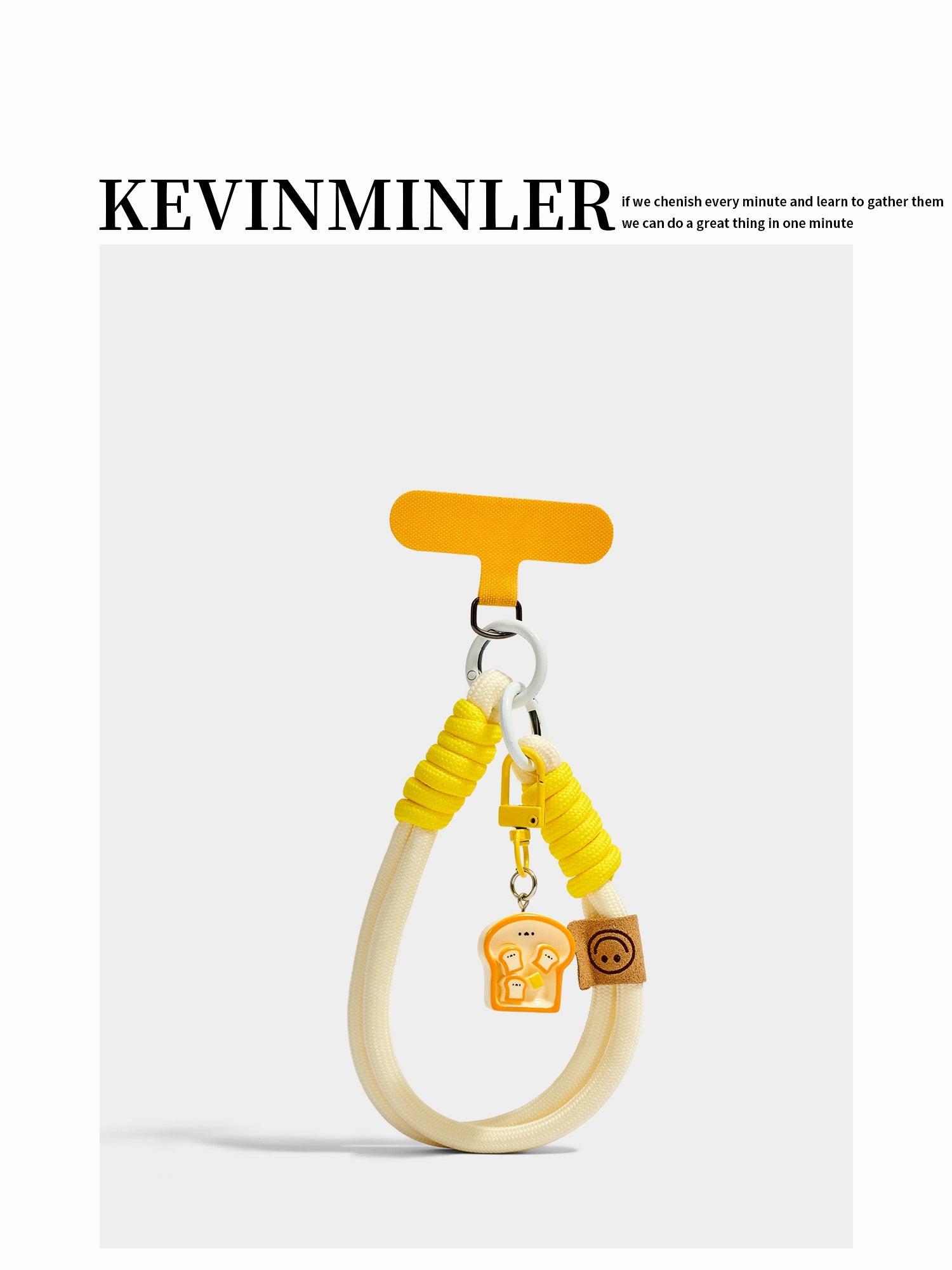 Cute Fried Egg Food Phone Lanyard Keychain - Novelty Bag Charm