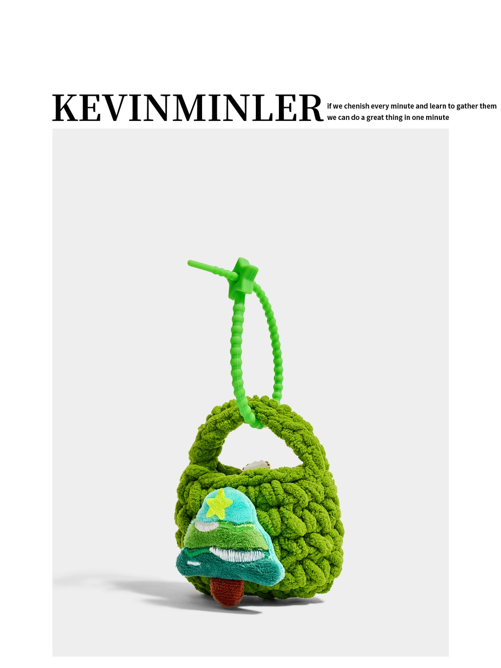 Cute Knitted Christmas Tree Pendant Coin Pouch Headphone Bag Gift Accessory