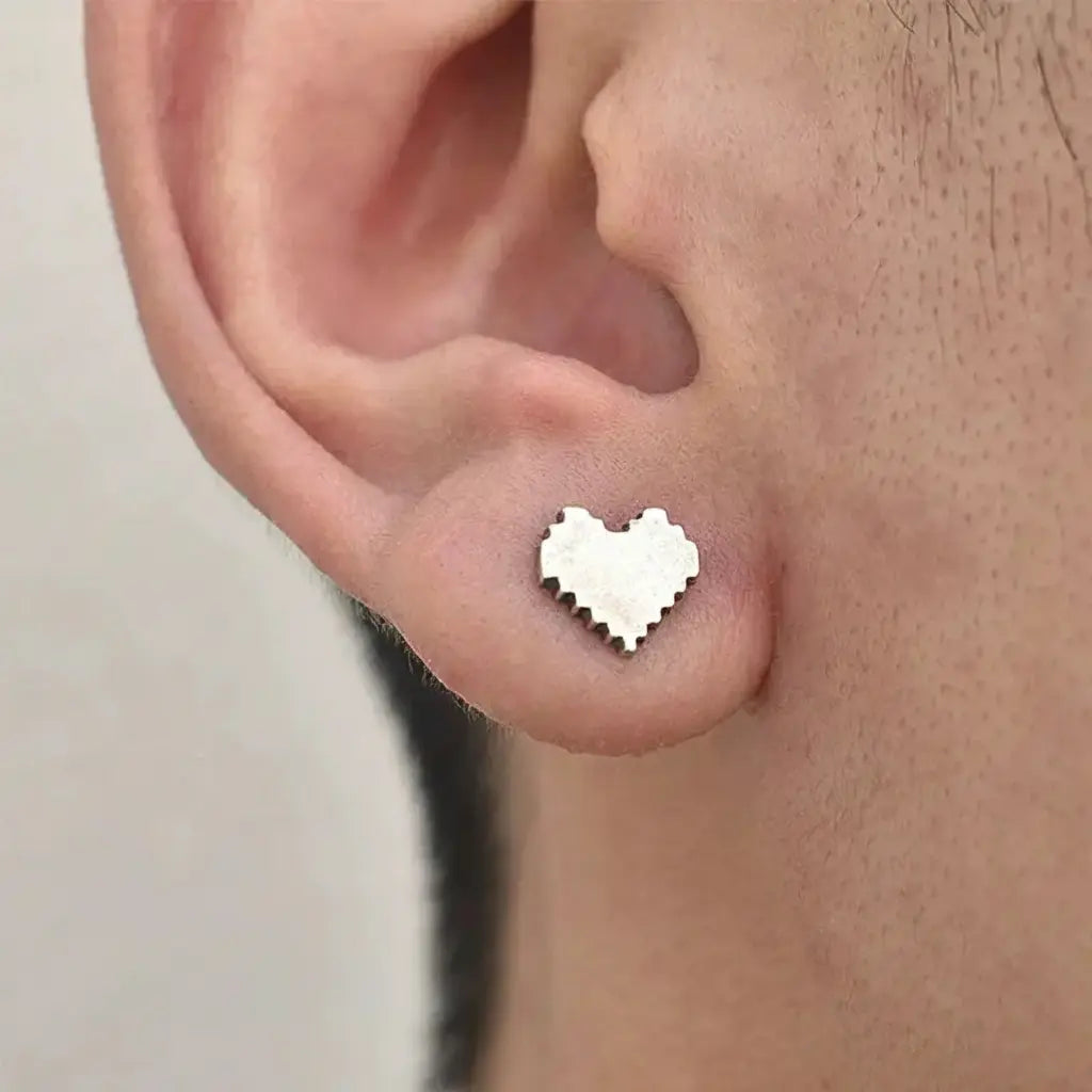 Retro design trend earrings for men and women for beloved, silver 925 sample