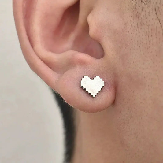 Retro design trend earrings for men and women for beloved, silver 925 sample