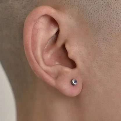 Retro universal trend earrings for men and women, silver 925 sample