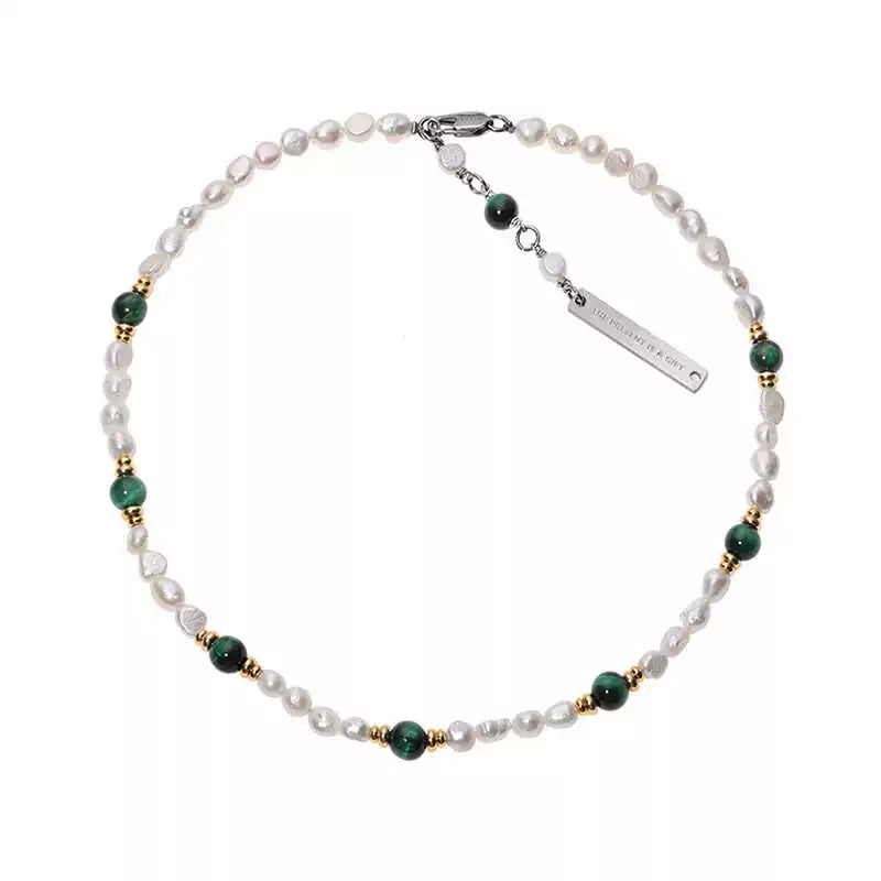 Genuine organic necklace from pearl hip-hop style, chain for key bag , American style, high-end