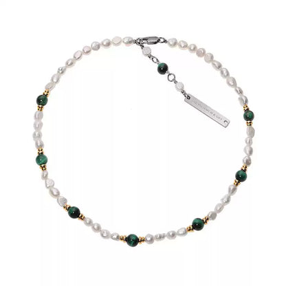 Genuine organic necklace from pearl hip-hop style, chain for key bag , American style, high-end