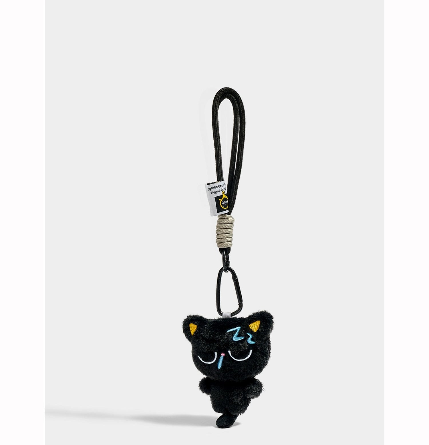 Cute Emoticon Black Cat Plush Keychain Bag Charm - Perfect Gift