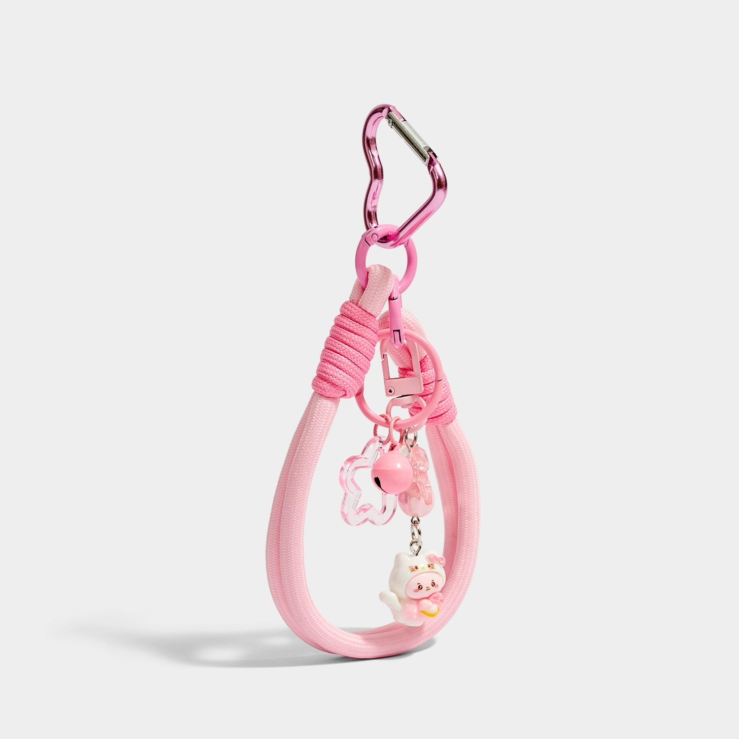 Adorable Pink Cat Charm: Versatile Phone Strap, Keychain, Bracelet, Pendant Gift