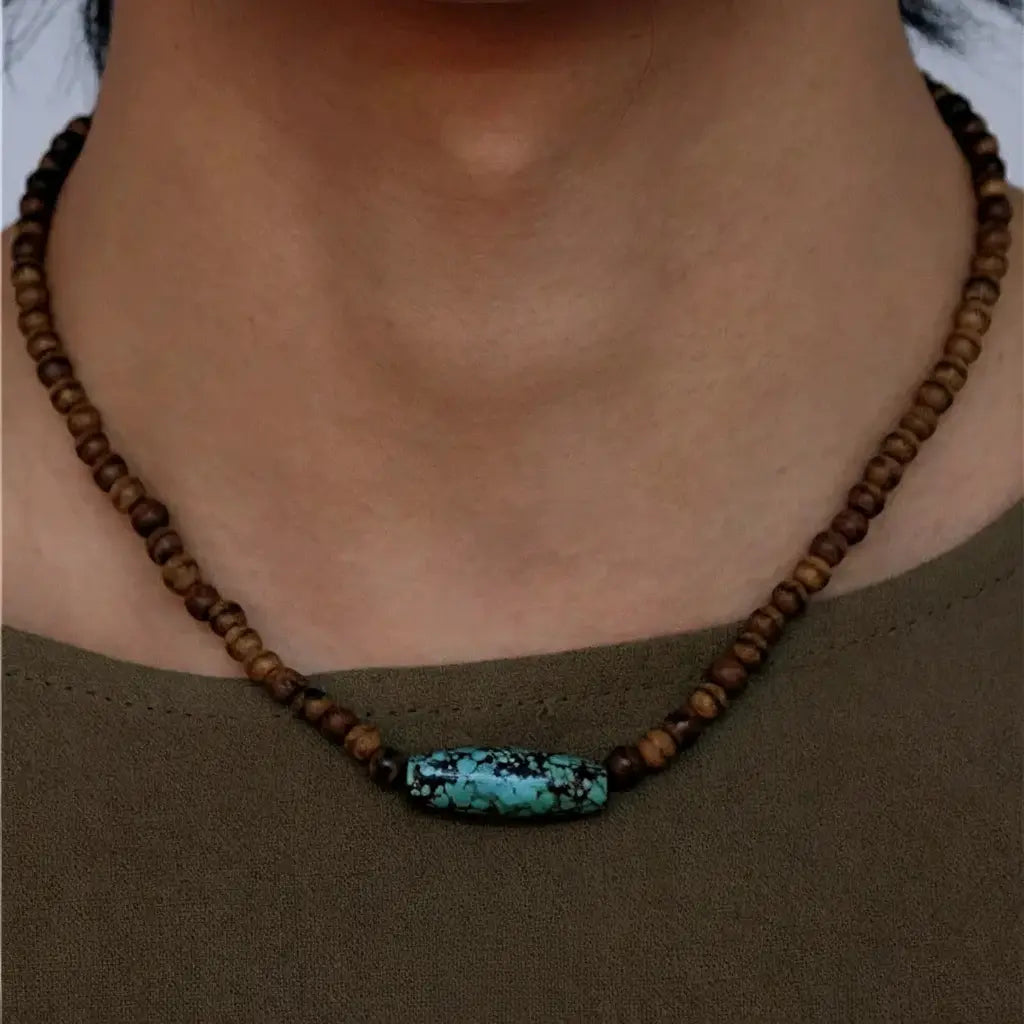 Genuine design scarlet wood rosary, turquoise necklace from pearl, retro chain for key bag , Chinese style