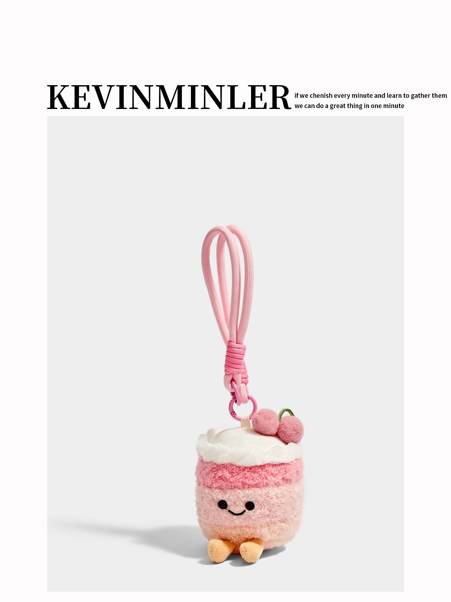 Cute Cherry Cake Plush Keychain Pendant - Adorable Bag Charm Gift