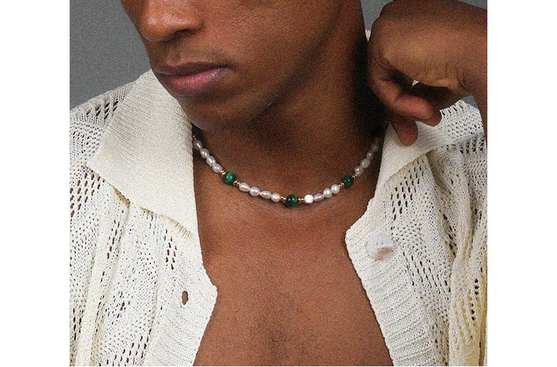 Genuine organic necklace from pearl hip-hop style, chain for key bag , American style, high-end