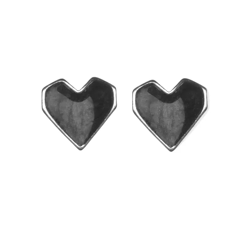 Bold Heart Stud Earrings: Premium S925 Sterling Silver, Unisex, Trend-Forward