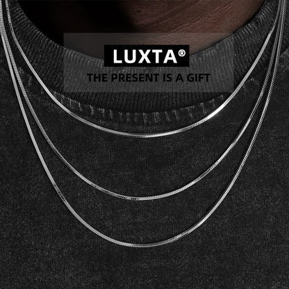 LUXTA Platinum necklace, chain for key bag , 925 sample silver, silver 925 sample, high-quality style