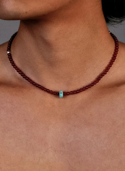 Small design onyx turquoise pendant from pearl, Chinese style, bright catchy style