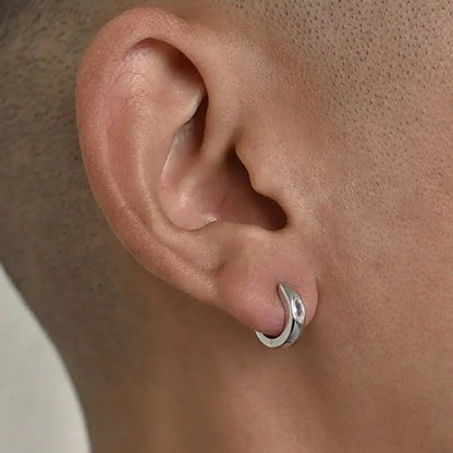 S925 Sterling Silver Zircon Eye of Horus Earrings: Unisex European Street Style