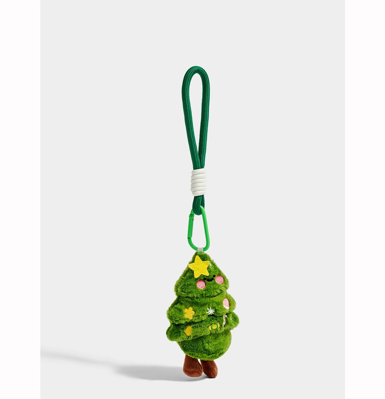 Charming Embroidered Christmas Tree Plush Keychain Pendant - Perfect Festive Gift