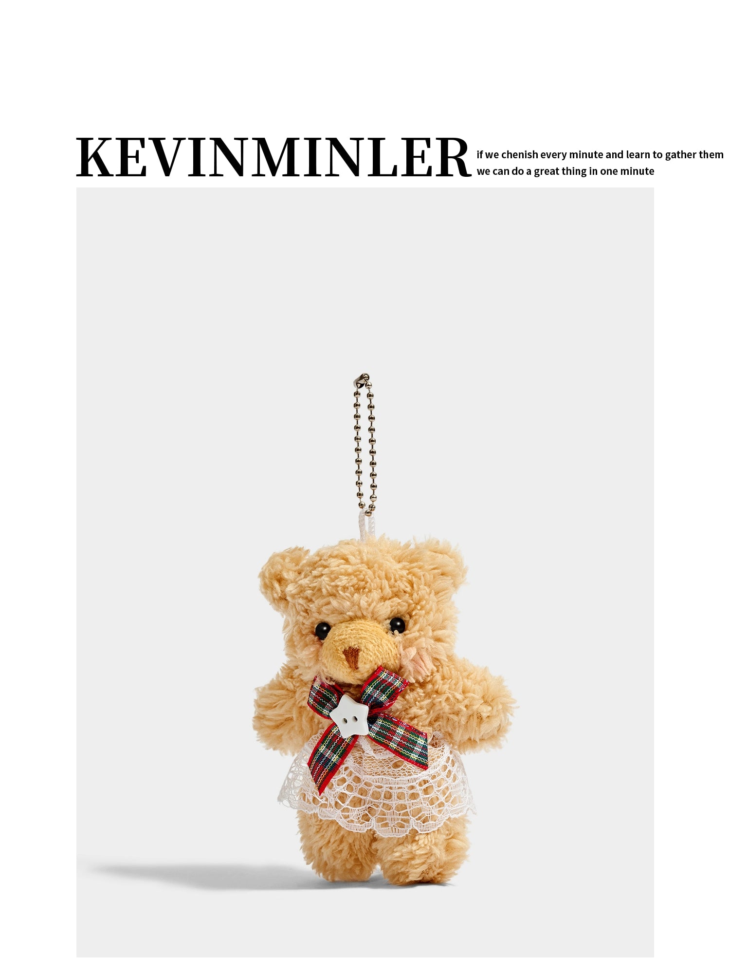 Adorable Beret Bear Plush Keychain Pendant - Cute Bag Charm Gift for All