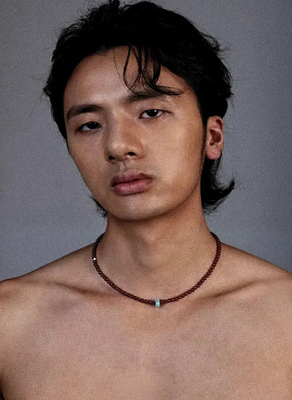 Small design onyx turquoise pendant from pearl, Chinese style, bright catchy style