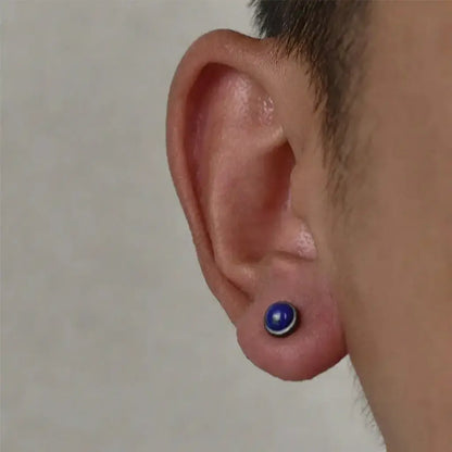 Retro organic universal earrings for men and women, silver 925 sample