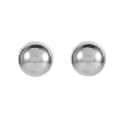 Dainty 925 Sterling Silver Round Bead Stud Earrings Unisex Minimalist Versatile Jewelry