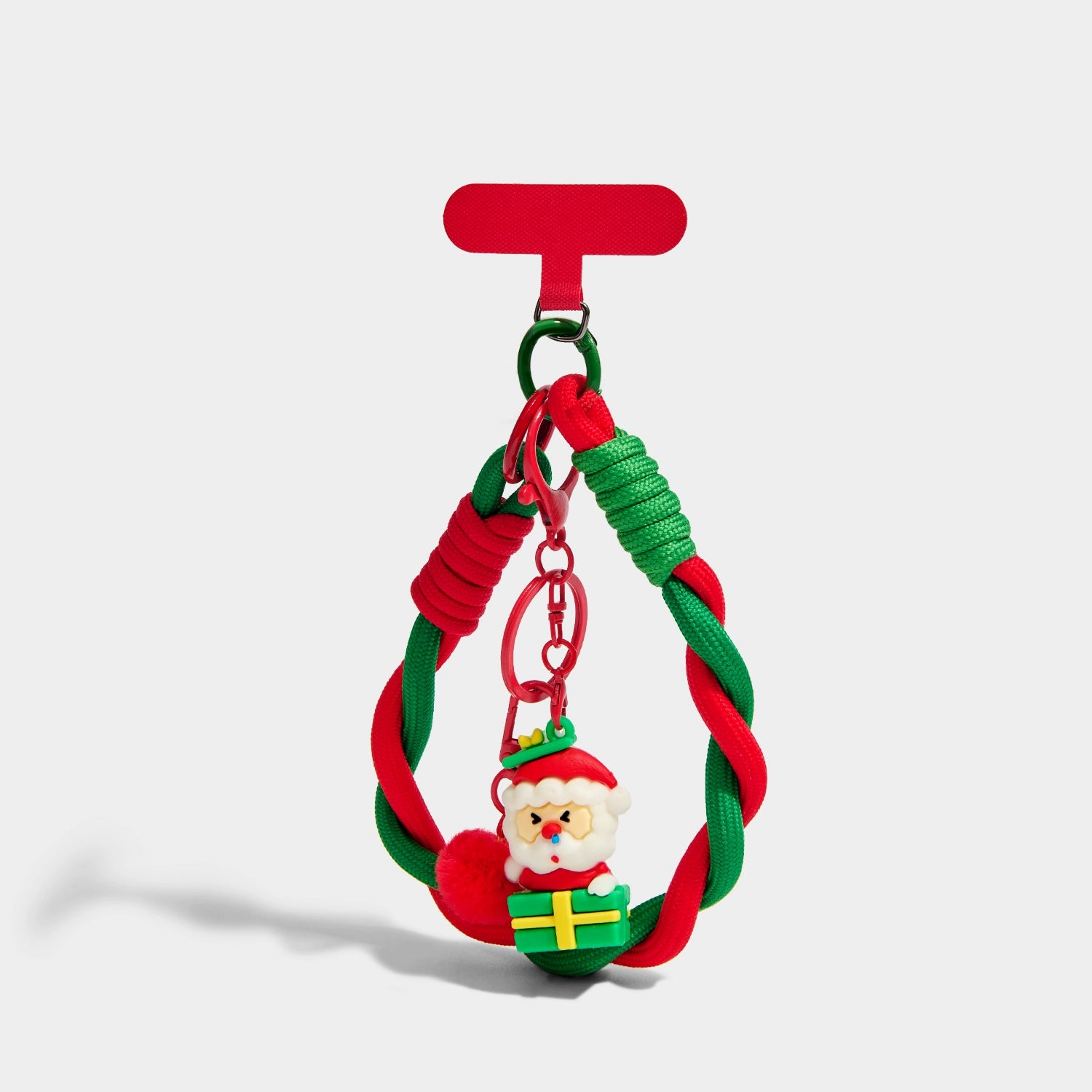 Charming Santa Claus Phone Strap Bag Pendant Keychain Festive Christmas Gift