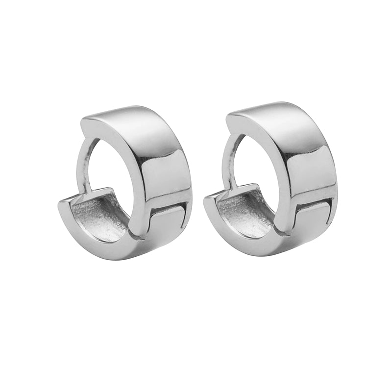 Minimalistic trend earrings for men and women, silver 925 sample, simple and elegant design