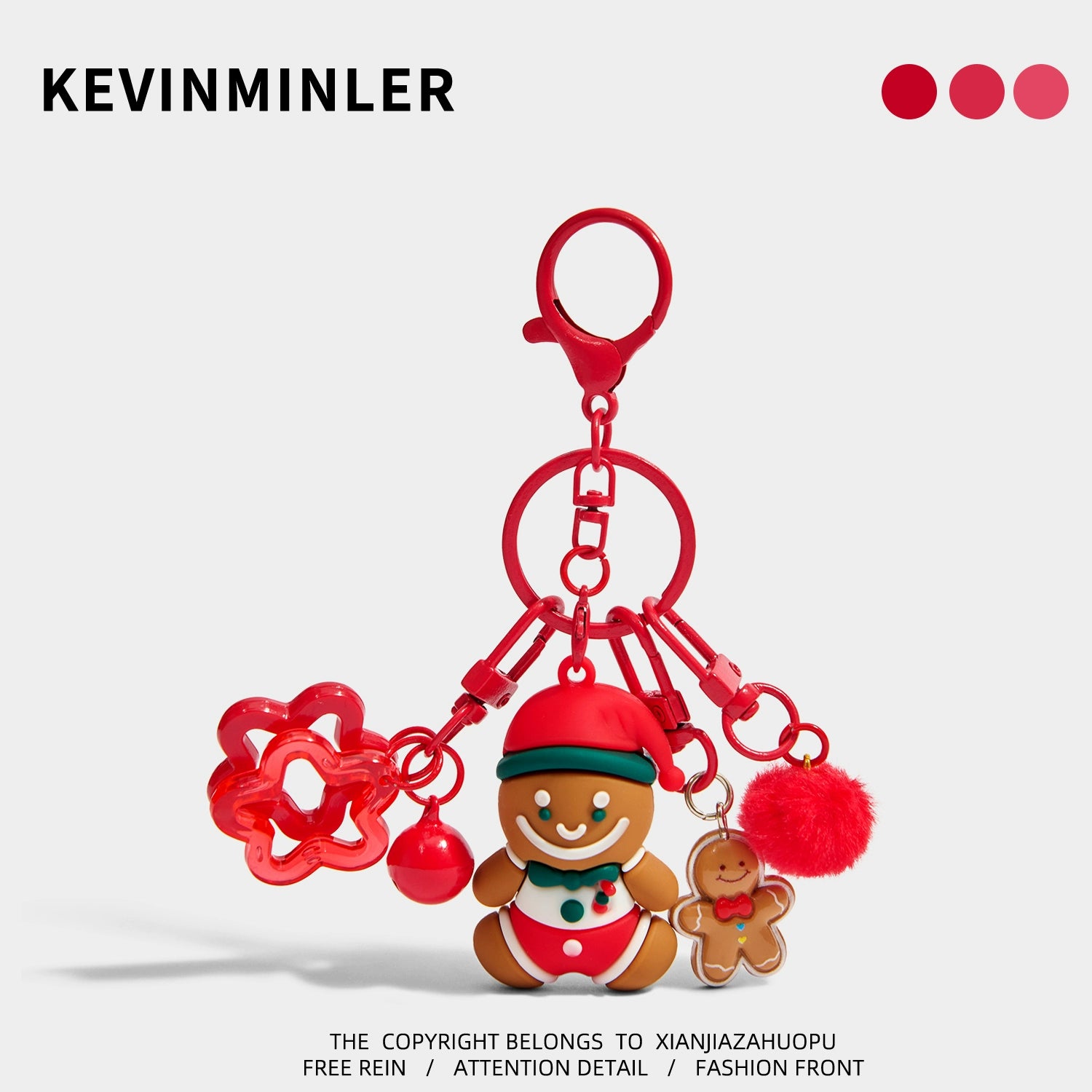 Cute Gingerbread Man Doll Keychain Bag Charm Christmas Birthday Gift Pendant