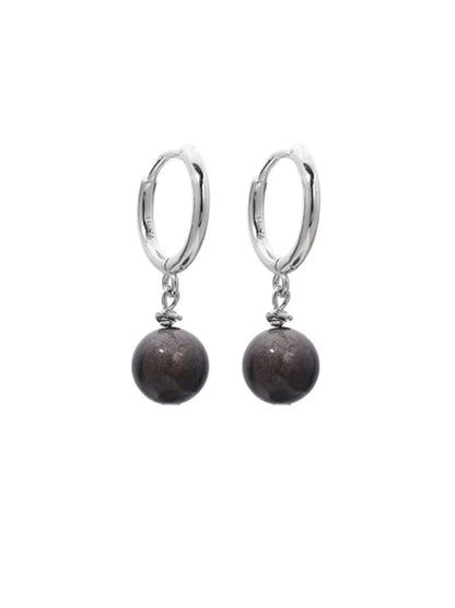 Black Obsidian Drop Earrings