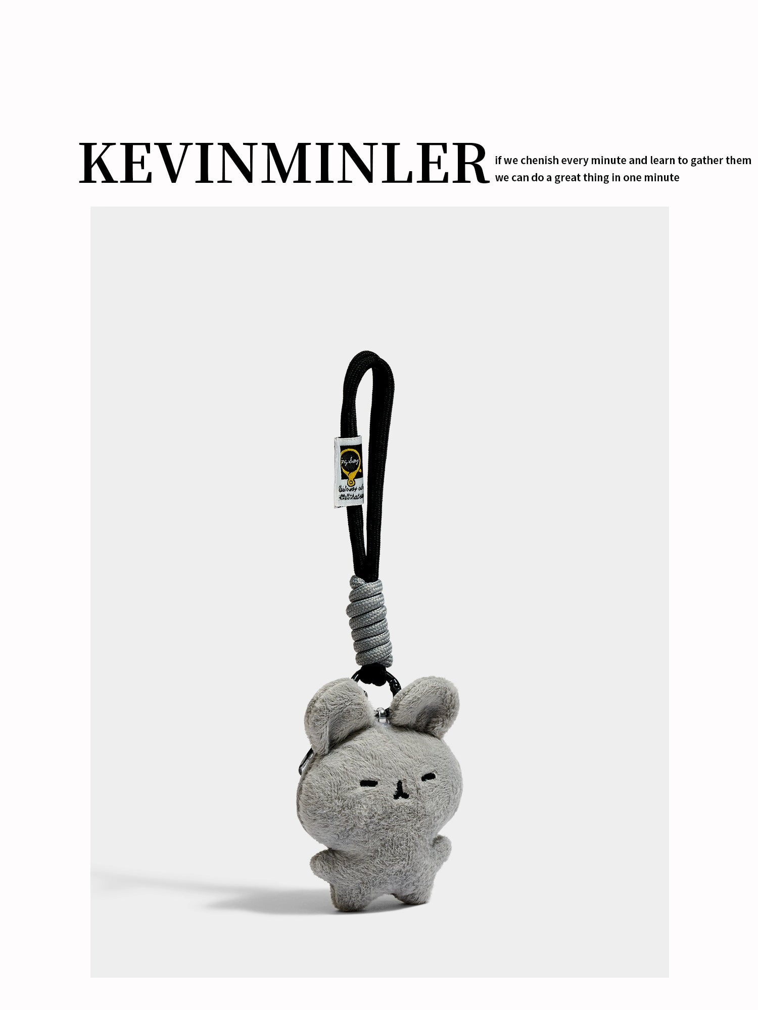 Adorable Grey Squirrel Plush Keychain Bag Charm – Cute Present for All Ages