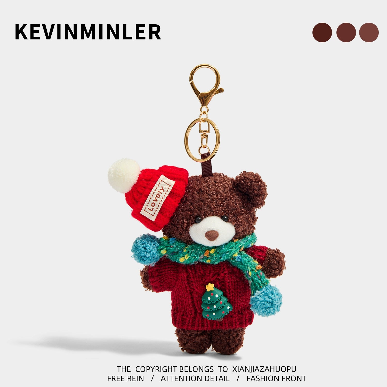 Adorable Knitted Sweater Bear Keychain & Pendant – Unique Christmas Birthday Gift