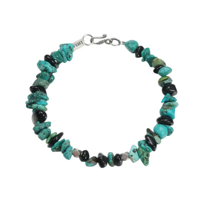 Turquoise small design ethnic beaded bracelet for men and women, silver 925 sample, ethnic style