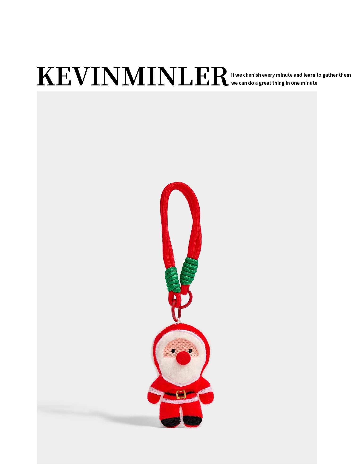 Cute Plush Gingerbread Man Christmas Keychain Bag Pendant Gift for Her
