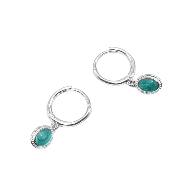 S925 Sterling Silver Starry Sky Hoop Earrings, Unisex Luxury 9mm Design