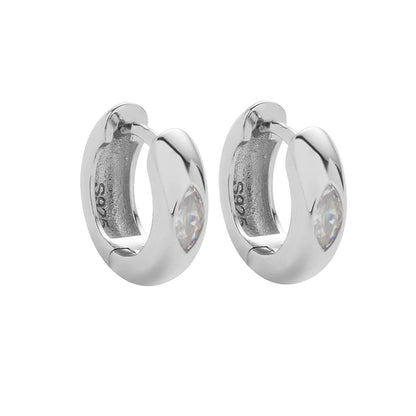 S925 Sterling Silver Zircon Eye of Horus Earrings: Unisex European Street Style