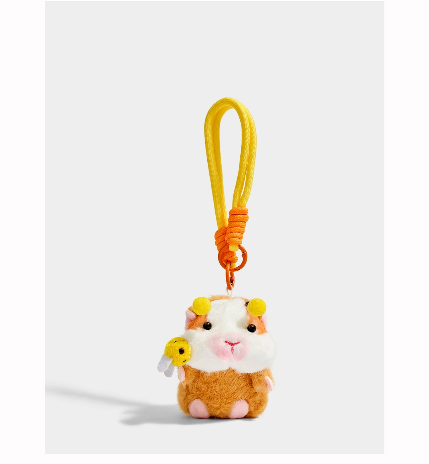 Charming Plush Bee Guinea Pig Keychain - Cute Backpack Accessory Gift