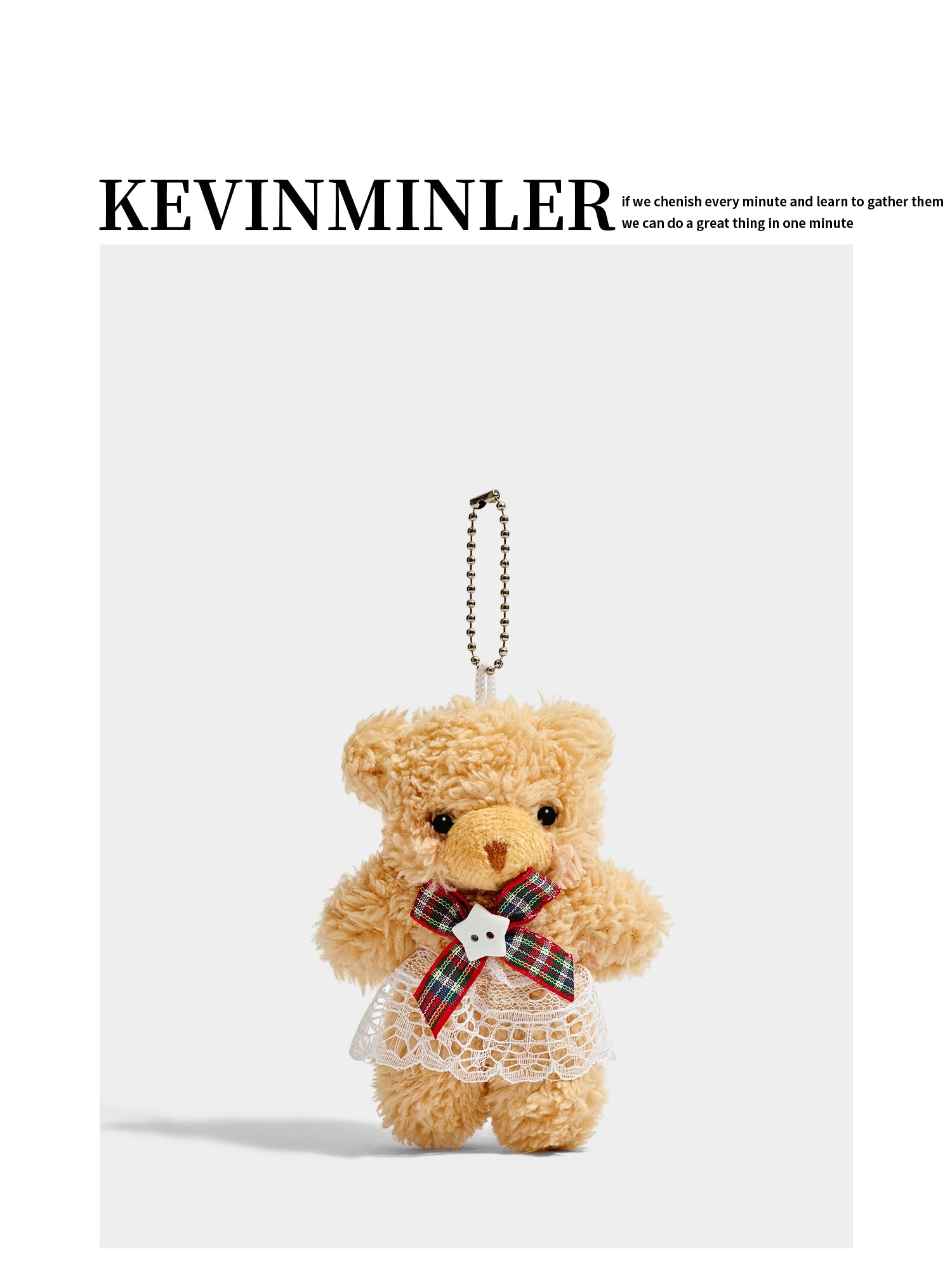 Adorable Beret Bear Plush Keychain Pendant - Cute Bag Charm Gift for All