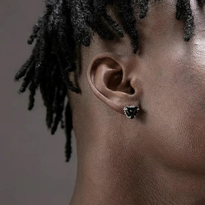 S925 Sterling Silver Heart Stud Earrings: Trendy Unisex Light Luxury Streetwear