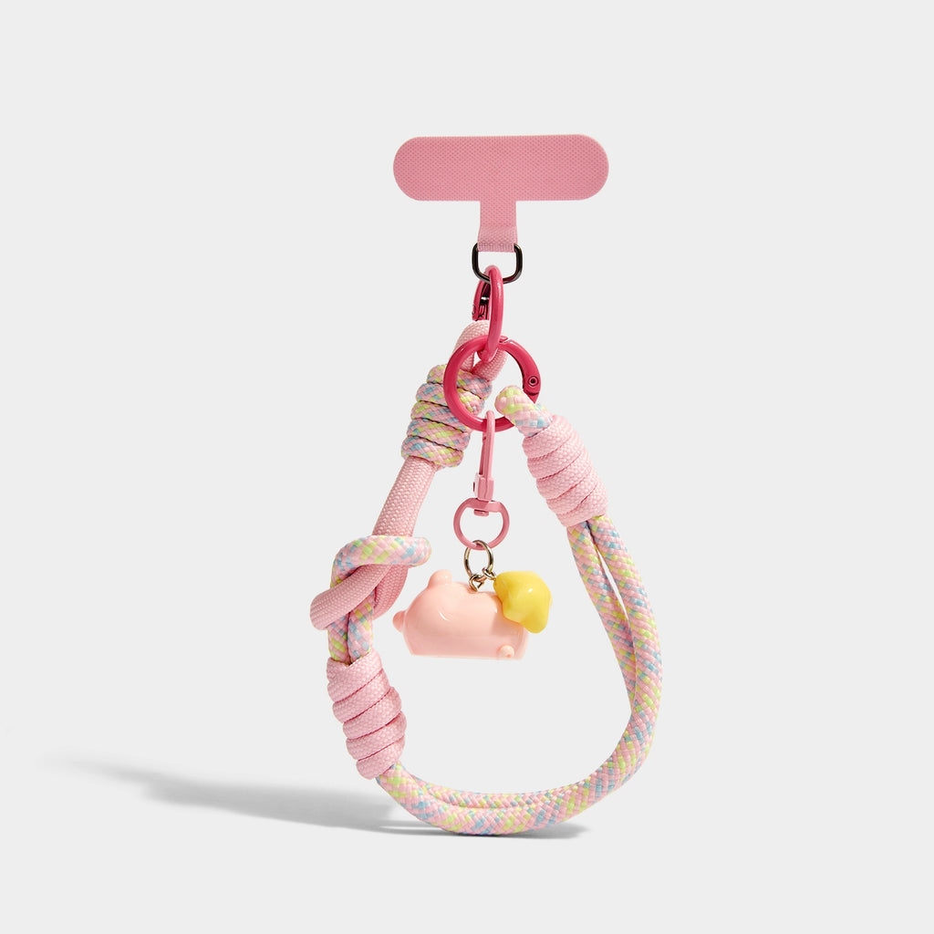 Adorable Pink Pig Keychain Pendant, Mobile Phone Strap & Bag Charm Gift