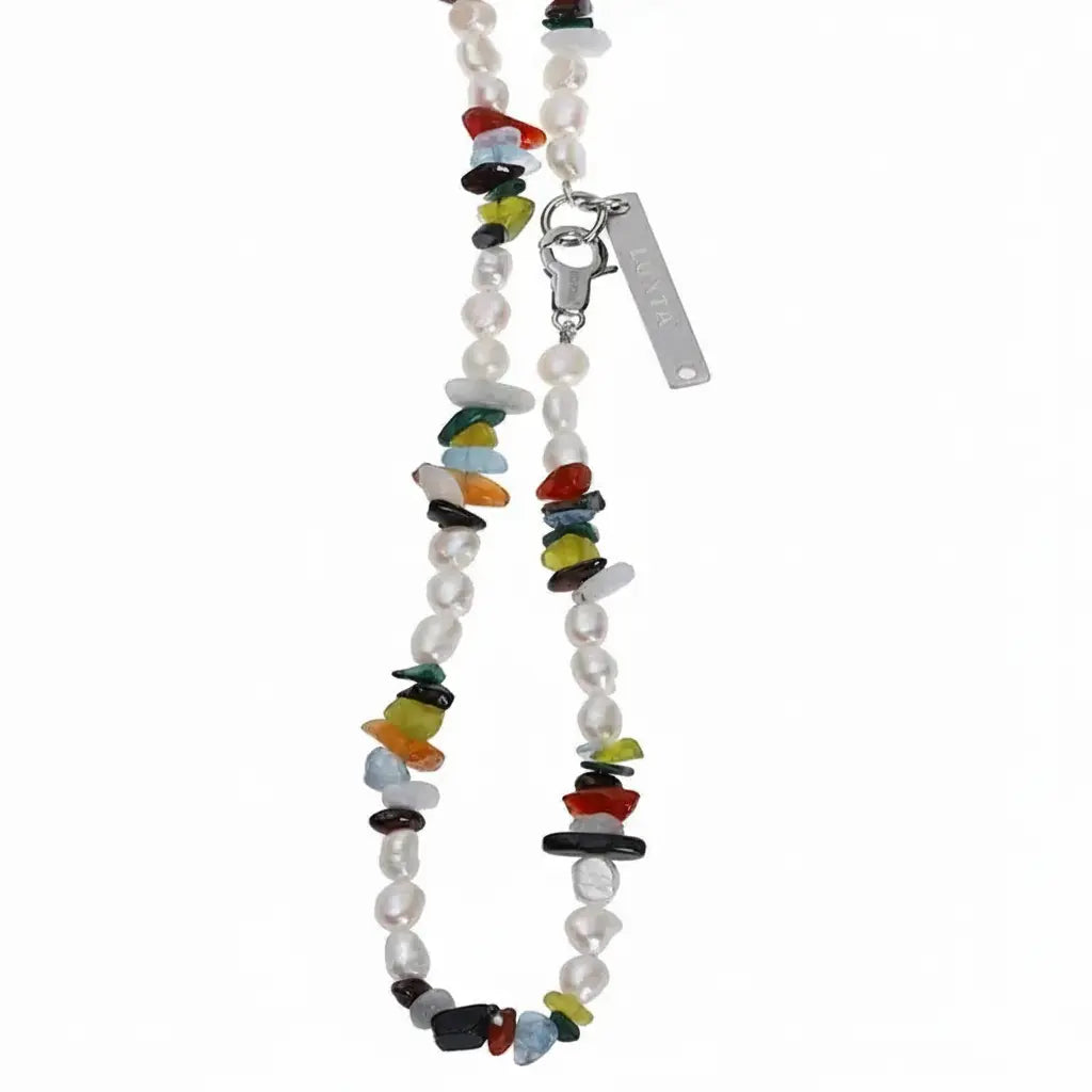 Genuine organic necklace from pearl hip-hop style, chain for key bag  for men and women