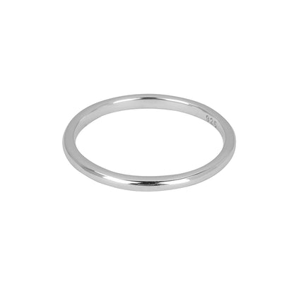 Minimalistic Glossy Silver 925 Ring for Men & Women - Elegant Trend Design