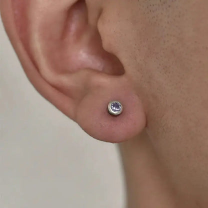 Retro universal trend earrings for men and women, silver 925 sample