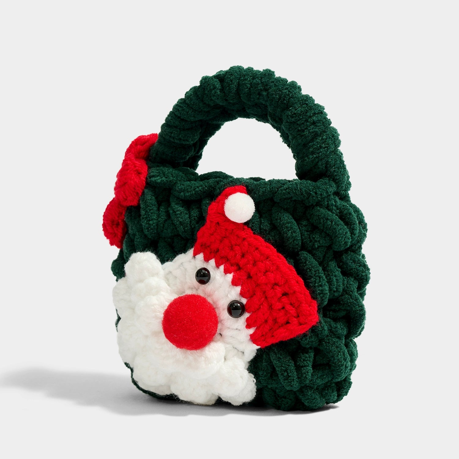 Charming KEVINMINLER Knitted Santa Christmas Pendant Bag, Coin Purse, Earphone Holder Gift