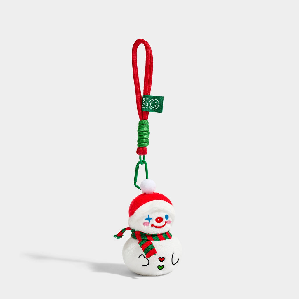 Charming KEVINMINLER Plush Snowman Keychain Bag Pendant - Festive Birthday Gift