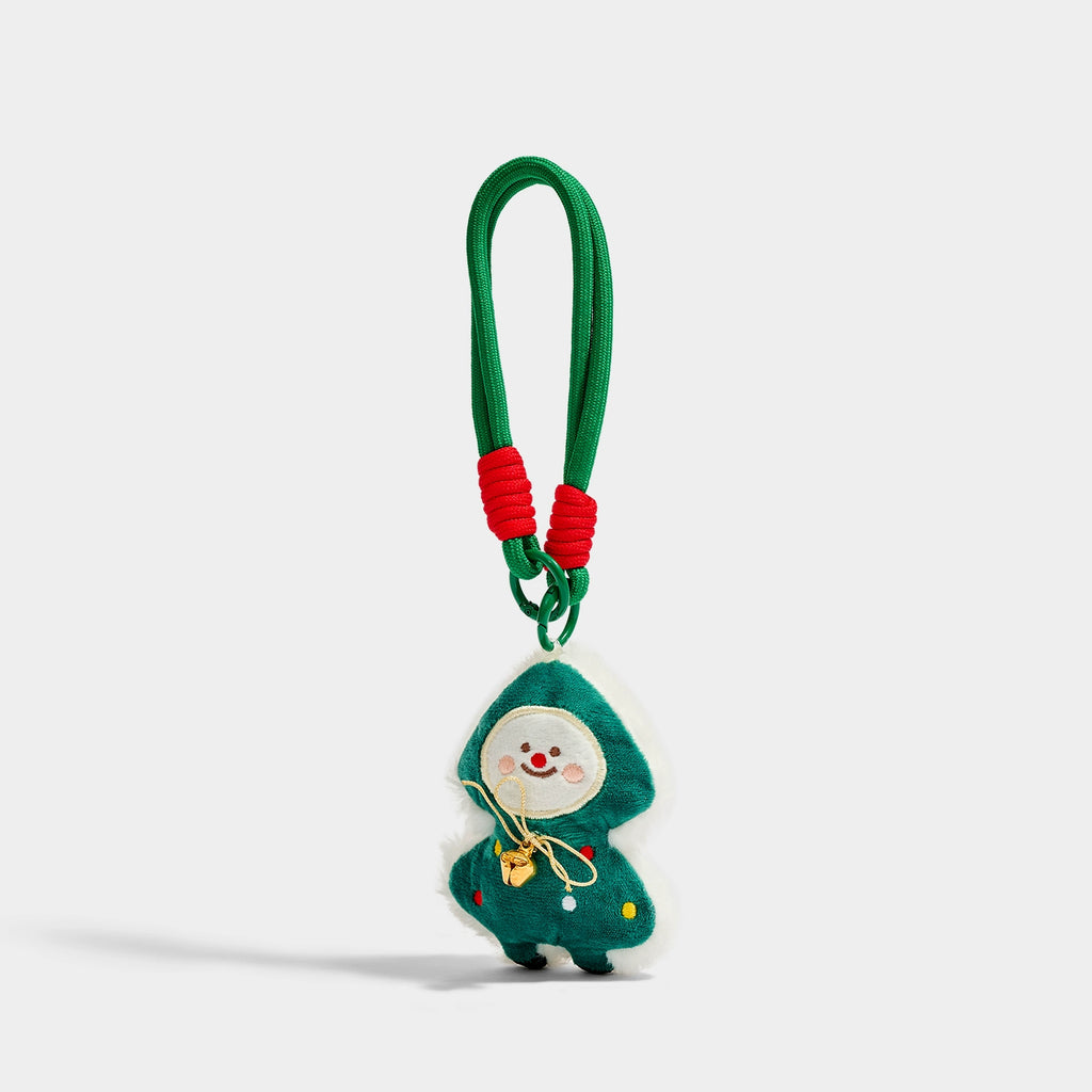 Cute Kevinminler Christmas Plush Snowman Santa Keychain Bag Charm Gift